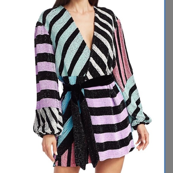 Retrofete Dresses Nwt Retrofete Gabrielle Robe Sequin Wrap